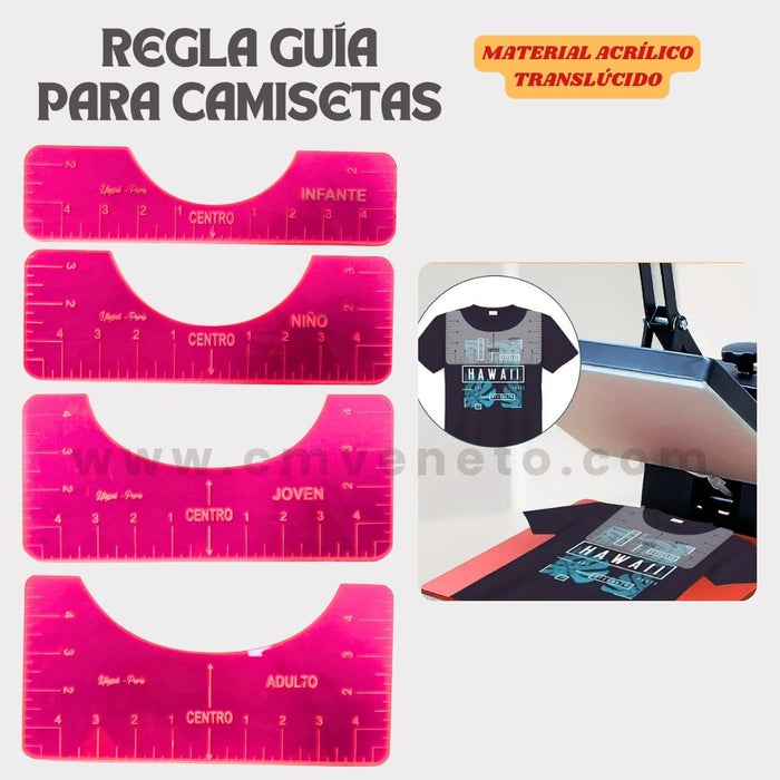 Set Reglas Guía para Camisetas – Set de 4 Tamaños