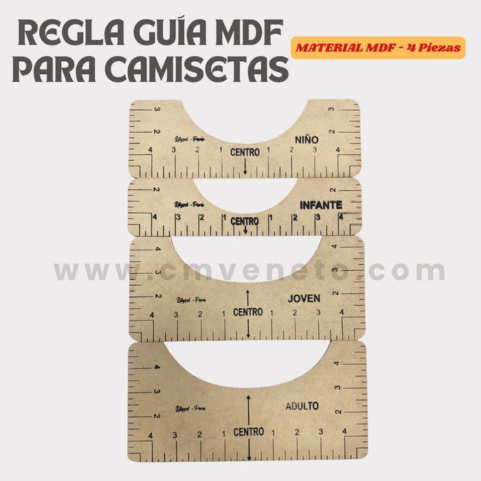 Set Reglas Guía para Camisetas – Set de 4 Tamaños